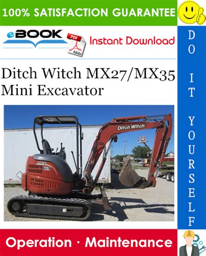 mitsubishi mx35 mini excavator operators manual|Ditch Witch MX27/MX35 Mini Excavator Operation.